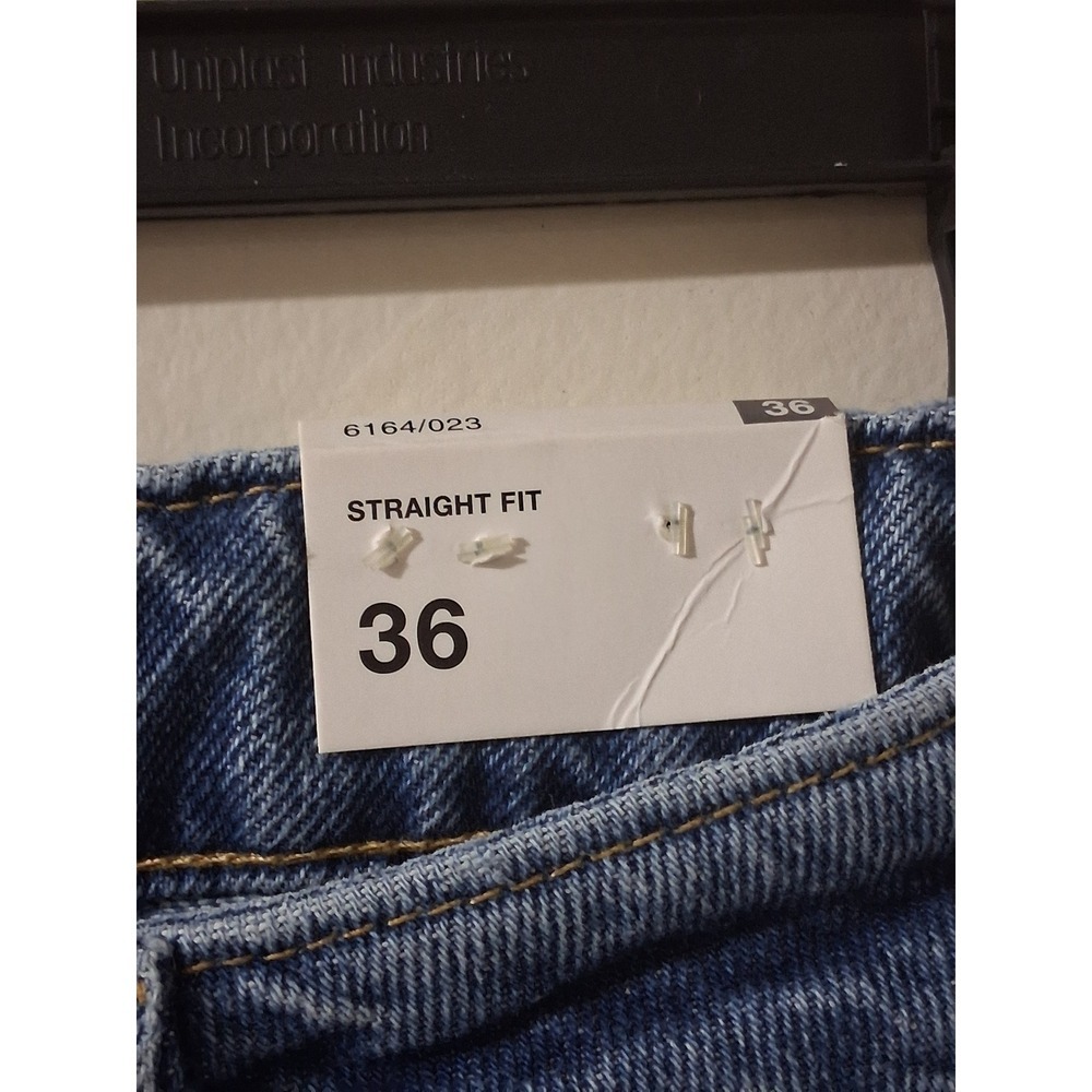 Zara Womens High Rise Straight Leg Ankle Rigid Denim Jeans Blue 6164/023 Size 4 - Picture 8 of 8